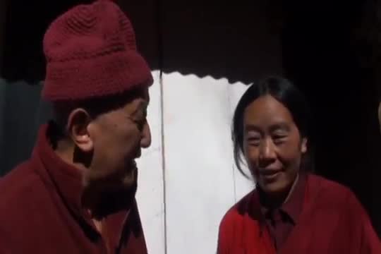 Rinpoche with Nun Retreatant